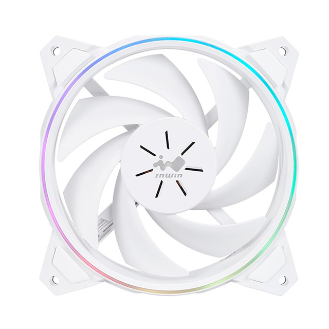 Kit de 3 Ventiladores In Win Sirius Pure - Blanco - LED - RGB - 120 mm - ASP120