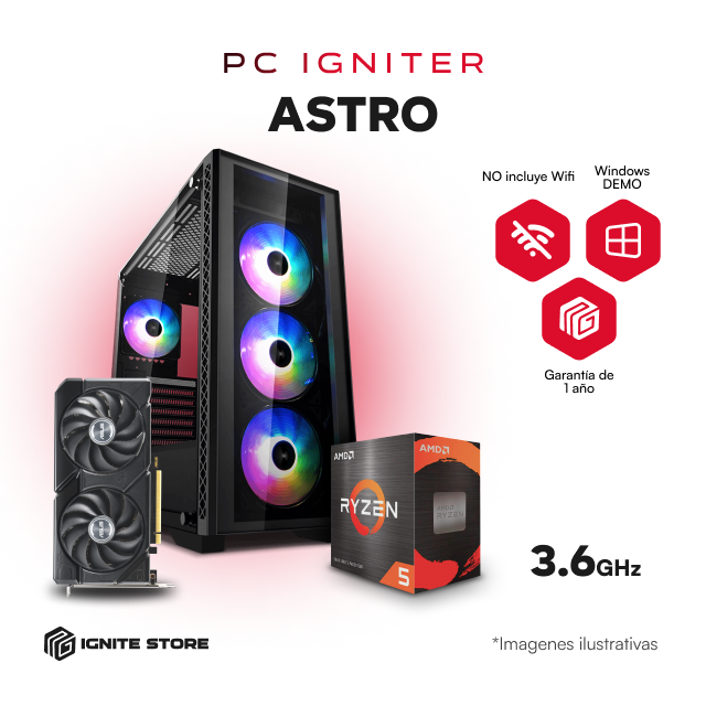 PC IGNITER ASTRO - R5 5500 + RTX 3060