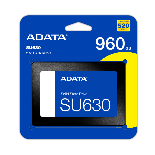 Unidad SSD ADATA Ultimate SU630 | 960GB | SATA III | 520MB/s Lectura | 450MB/s Escritura | ASU630SS-960GQ-R 