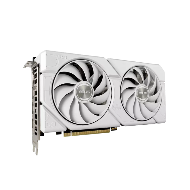 Tarjeta de Video ASUS Dual RTX 4060 Super Evo White OC | 12GB | GDDR6X |  PCI Express 4.0 |  192-bit | HDMI x 1 / DisplayPort x 3 | DUAL-RTX4070S-O12G-EVO-WHITE