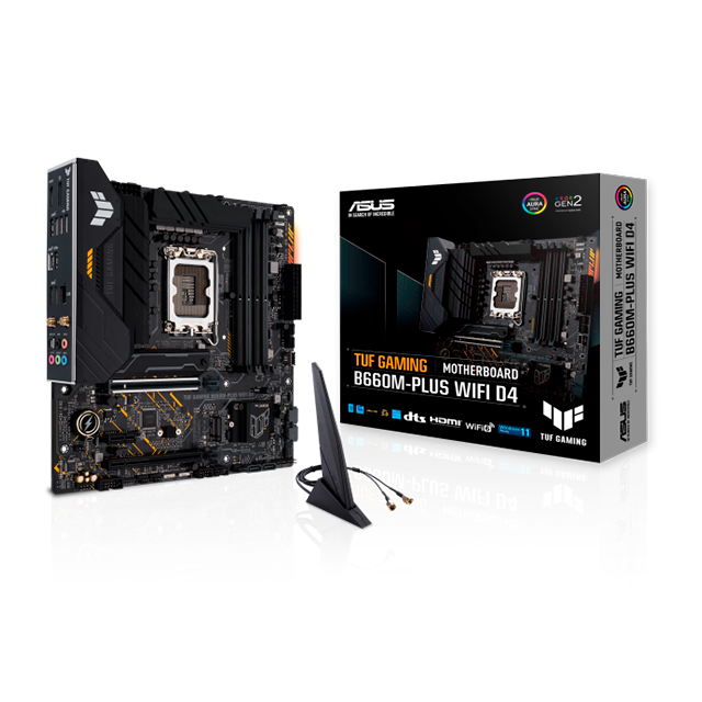 TARJETA MADRE ASUS TUF GAMING B660M-PLUS WIFI D4 LGA1700 12TH DDR4