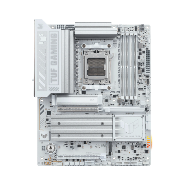 Tarjeta Madre ASUS TUF GAMING X870-PRO WIFI7 W NEO | ATX | Socket AM5 | Chipset AMD X870 | DDR5 (Hasta 256GB) | HDMI / USB-C | Wi-Fi 7 | Bluetooth 5.4 | Blanco | TUF GAMING X870-PRO WIFI7 W NEO