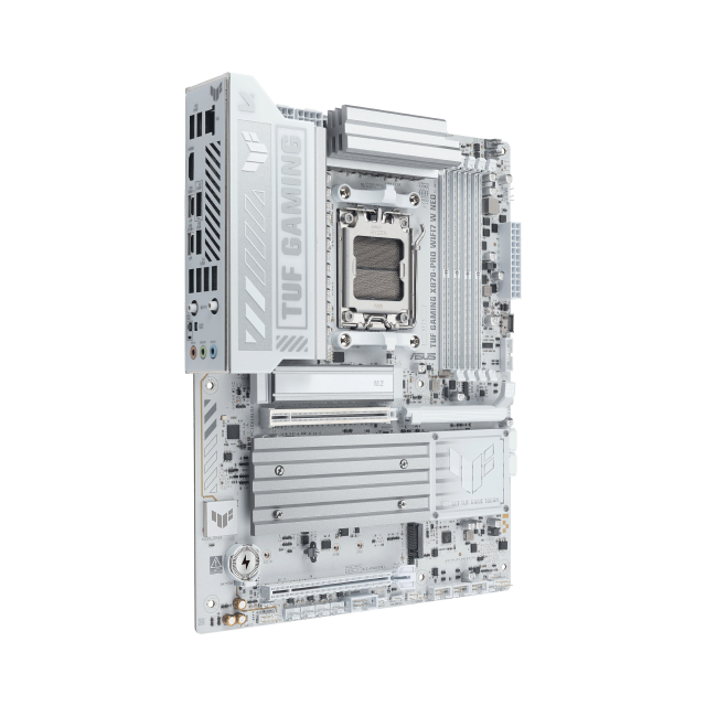 Tarjeta Madre ASUS TUF GAMING X870-PRO WIFI7 W NEO | ATX | Socket AM5 | Chipset AMD X870 | DDR5 (Hasta 256GB) | HDMI / USB-C | Wi-Fi 7 | Bluetooth 5.4 | Blanco | TUF GAMING X870-PRO WIFI7 W NEO