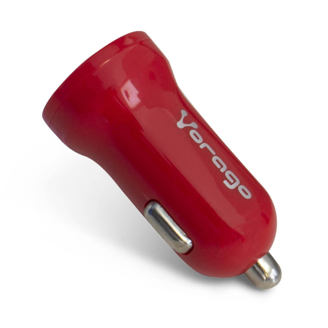 CARGADOR PARA AUTO VORAGO 1A - USB 2.0 - AU-101-RD