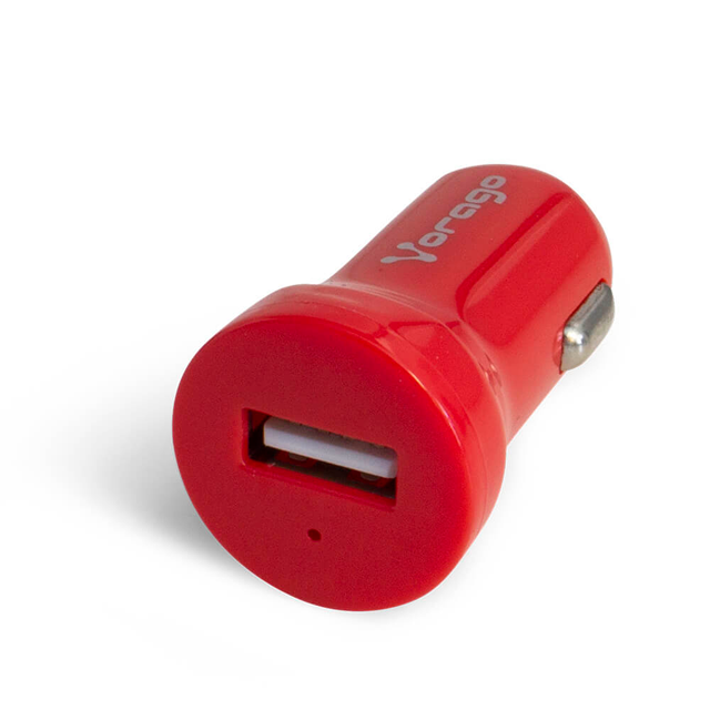 CARGADOR PARA AUTO VORAGO 1A - USB 2.0 - AU-101-RD