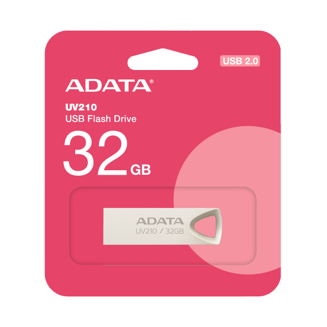 Memoria Flash USB ADATA UV210 | 32GB | USB 2.0 | Metálico | AUV210-32G-RGD