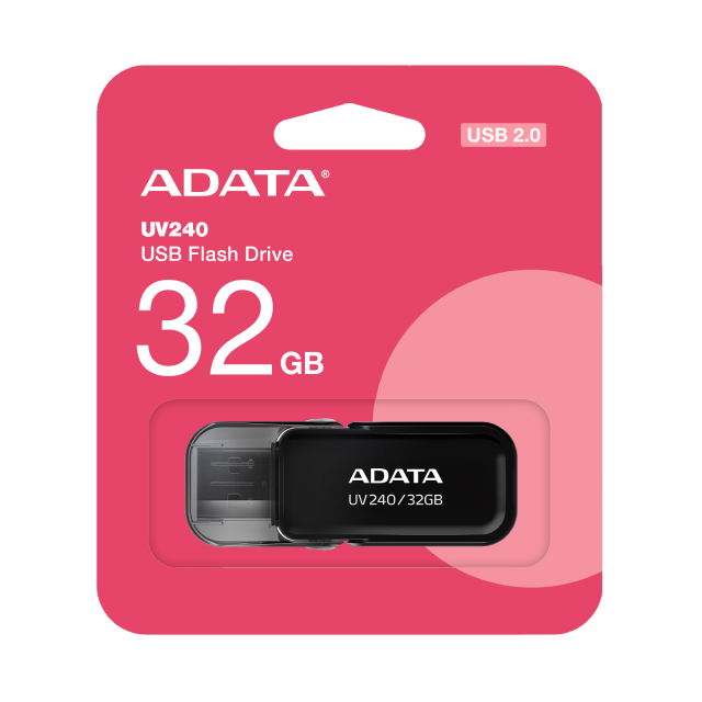 Memoria Flash USB ADATA UV240 | 32GB | USB 2.0 | Negro | AUV240-32G-RBK