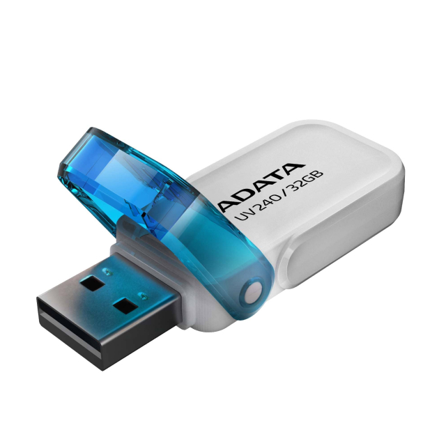 Memoria Flash USB ADATA UV240 | 32GB | USB 2.0 | Blanco | AUV240-32G-RWH