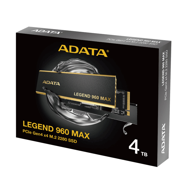 Unidad SSD ADATA LEGEND 960 MAX | 4TB | M.2 | PCIe 4 | NVMe 1.4 | 7400MB/s Lectura | 6800MB/s Escritura | Negro | ALEG-960M-4TCS