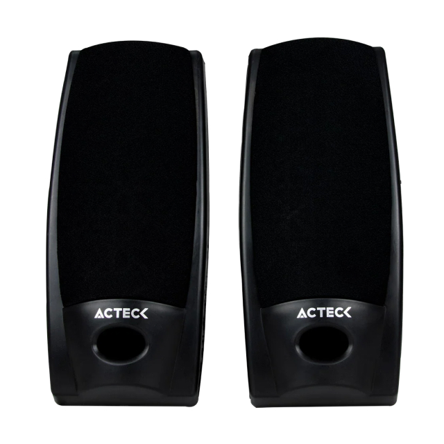 Bocinas Acteck AX-2500 | 3.5 mm | Estéreo 2.0 | 6 W | Negro | AUBO-014