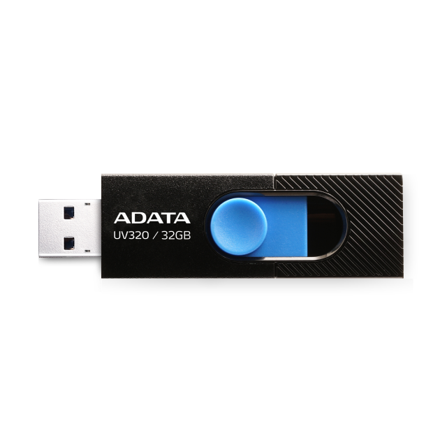 MEMORIA FLASH USB ADATA UV320 NEGRO/AZUL 32GB USB 3.1 / AUV320-32G-RBKBL