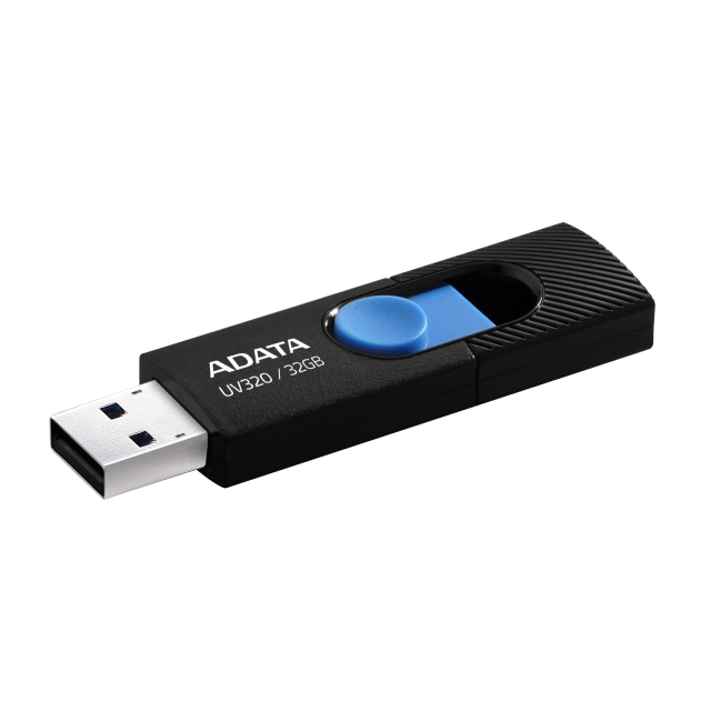 MEMORIA FLASH USB ADATA UV320 NEGRO/AZUL 32GB USB 3.1 / AUV320-32G-RBKBL