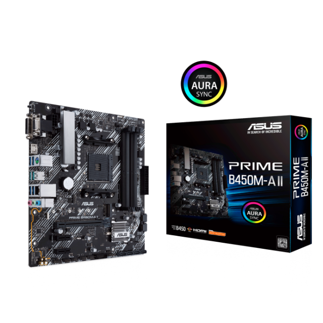 Tarjeta Madre ASUS Prime B450M-A II - AM4 Aura Sync RGB - 90MB15Z0-M0AAY0