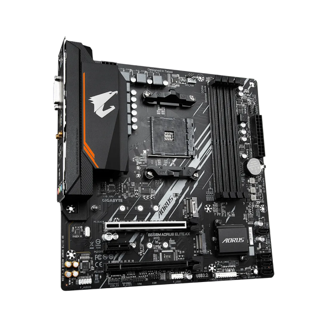 Tarjeta Madre GIGABYTE B550M AORUS ELITE AX (rev. 1.3) | Micro ATX | AM4 | AMD B550 | DDR4 | Wi-Fi 6E | Bluetooth 5.3 | B550M AORUS ELITE AX