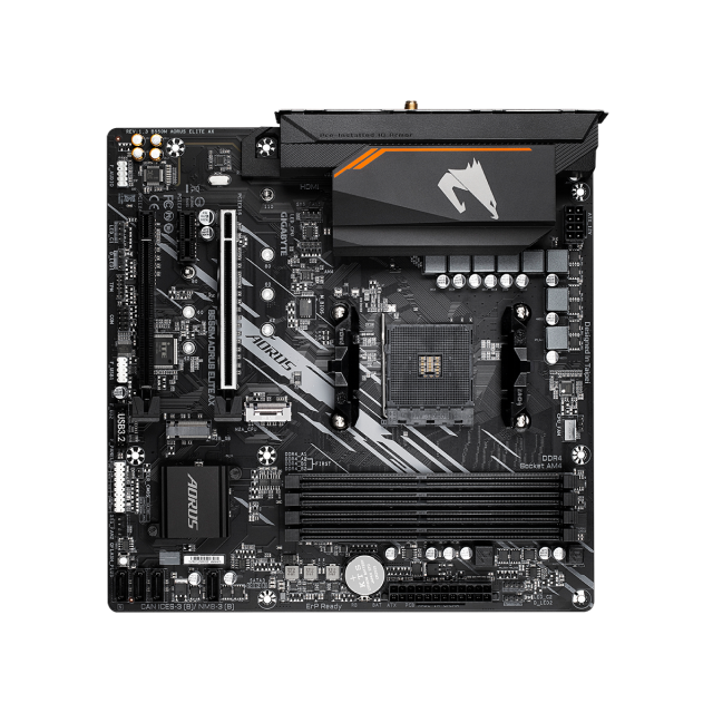 Tarjeta Madre GIGABYTE B550M AORUS ELITE AX (rev. 1.3) | Micro ATX | AM4 | AMD B550 | DDR4 | Wi-Fi 6E | Bluetooth 5.3 | B550M AORUS ELITE AX