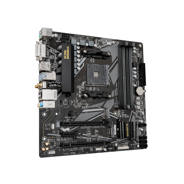 Tarjeta Madre GIGABYTE B550M DS3H AC (rev. 1.7) | Micro ATX | Socket AM4 | DDR4 (Hasta 128GB) | HDMI / DIsplayPort | B550M DS3H AC REV. 1.7