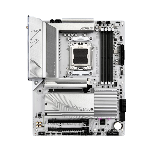 Tarjeta Madre Gigabyte B650 AORUS ELITE AX ICE | Socket AM5 | AMD B650 | ATX | DDR5 | HDMIx1 | DisplayPort x1 | B650 A ELITE AX ICE