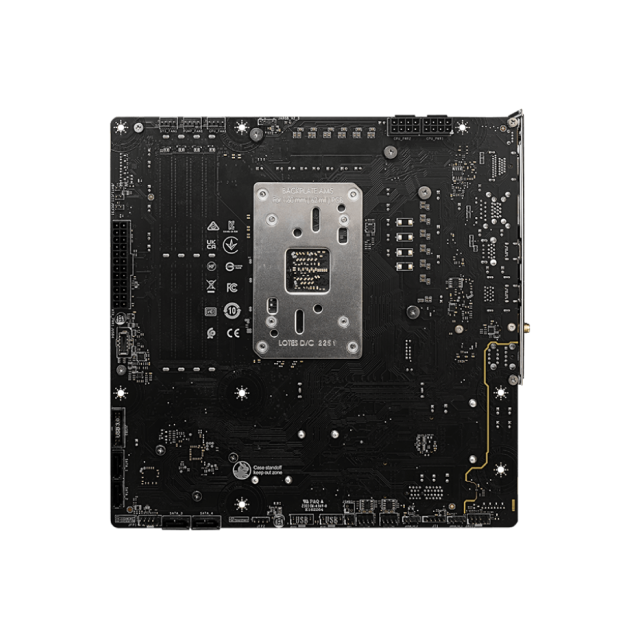 Tarjeta Madre MSI B650M Project Zero | mATX | Socket AM5 | DDR5 (256GB Máx) | Wi-Fi 6E / Bluetooth 5.3 |  (Compatible con Gabinetes Back Connect) | B650M PROJECT ZERO