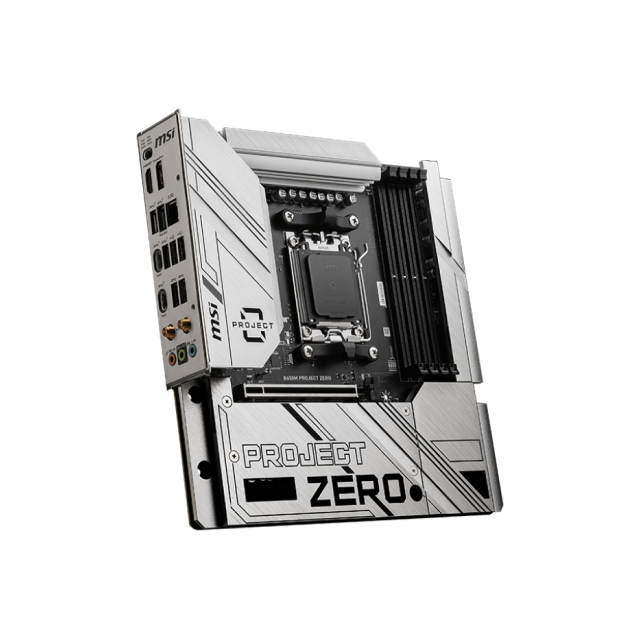 Tarjeta Madre MSI B650M Project Zero | mATX | Socket AM5 | DDR5 (256GB Máx) | Wi-Fi 6E / Bluetooth 5.3 |  (Compatible con Gabinetes Back Connect) | B650M PROJECT ZERO