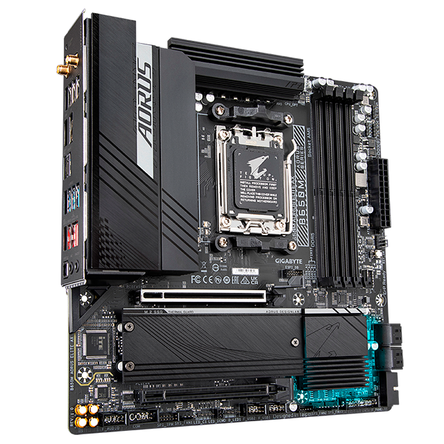 TARJETA MADRE GIGABYTE B650M AORUS ELITE AX DDR5 AMD AM5 MATX - USB-C HDMI DISPLATPORT WIFI - B650M AORUS ELITE AX