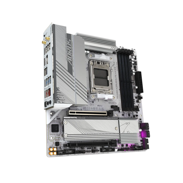 Tarjeta Madre Gigabyte B650M AORUS ELITE AX ICE | Micro ATX | AM5 | AMD B650 | 256GB DDR5 | B650M AORUS ELITE AX ICE