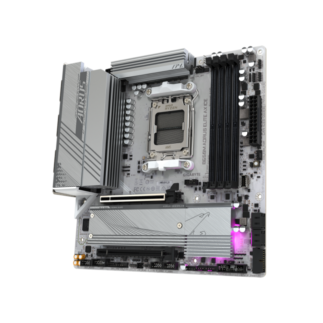 Tarjeta Madre Gigabyte B650M AORUS ELITE AX ICE | Micro ATX | AM5 | AMD B650 | 256GB DDR5 | B650M AORUS ELITE AX ICE