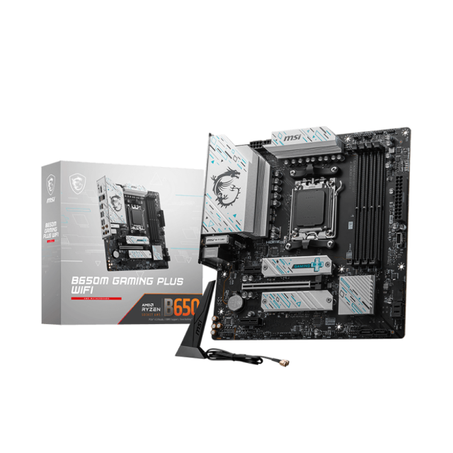 Tarjeta Madre MSI B650M Gaming Plus WiFi | AM5 | PCIe 4.0 | Wi-Fi 6E | Bluetooth 5.3 | B650M GAMING PLUS WIFI