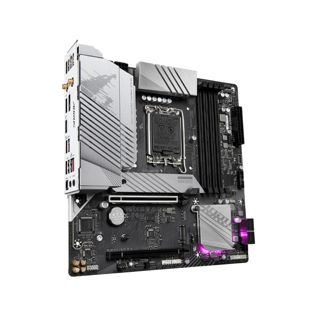 Tarjeta Madre GIGABYTE B760M AORUS ELITE AX | Micro ATX | LGA1700 | Intel B760 | RAM DDR5 / 256GB Máx | HDMI x1 / DisplayPort x1 | Wi-Fi 6 / Bluetooth 5.3 | B760M AORUS ELITE AX