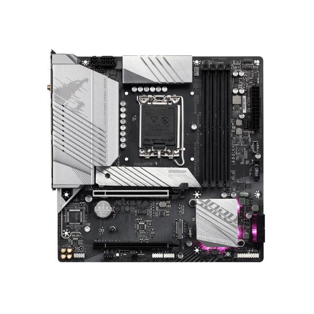 Tarjeta Madre GIGABYTE B760M AORUS ELITE AX | Micro ATX | LGA1700 | Intel B760 | RAM DDR5 / 256GB Máx | HDMI x1 / DisplayPort x1 | Wi-Fi 6 / Bluetooth 5.3 | B760M AORUS ELITE AX