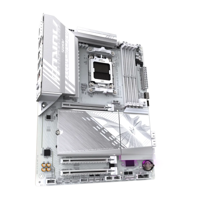 Tarjeta Madre GIGABYTE B850 AORUS ELITE WIFI7 ICE (Rev. 1.x) | ATX | Socket AM5 | Chipset AMD B850 | 4 x DDR5 (Hasta 256GB) | 1 x HDMI / 1 x DisplayPort | Wi-Fi 7 | Bluetooth 5.4 | Blanco | B850 A ELITE WF7 ICE