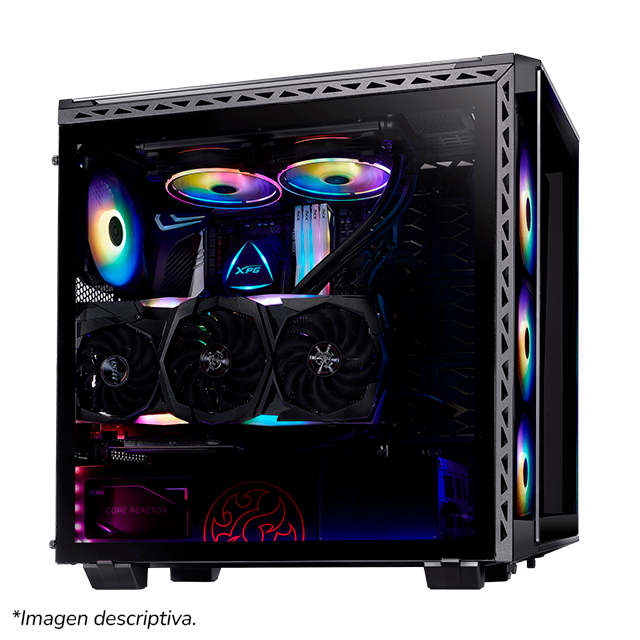 Gabinete ADATA XPG Battlecruiser Negro | E-ATX | 4 ventiladores ARGB preinstalados | BATTLECRUISER-BKCWW