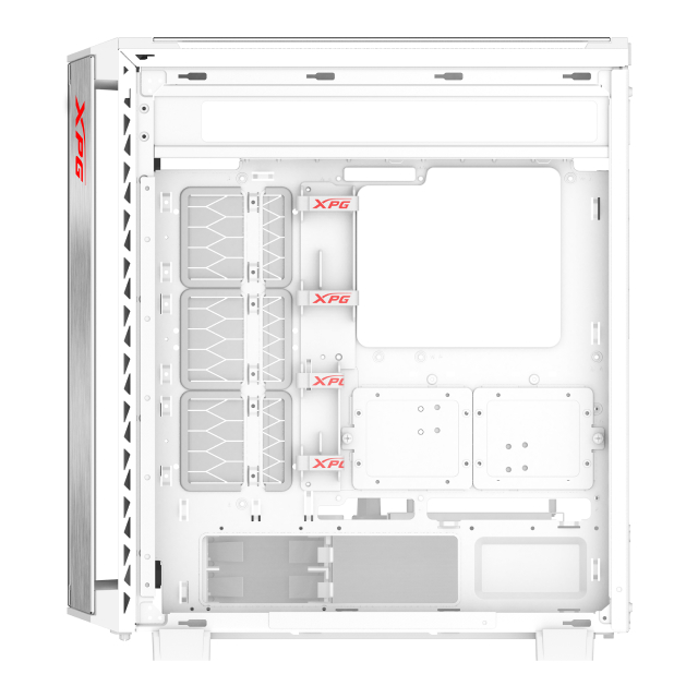 Gabinete ADATA XPG BATTLECRUISER II + PRIME BOX | Media Torre | E-ATX / ATX / M-ATX / ITX | USB 3.2 | Cristal Templado | 4 Ventiladores ARGB Pre-Instalados | Incluye Controlador de RGB XPG PRIME BOX | Blanco | BATTLECRUISERIIPST-WHCWW