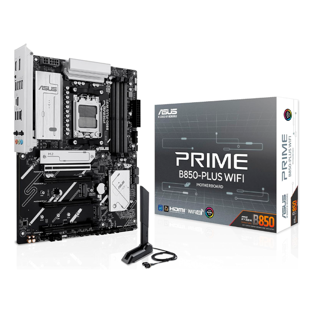 Tarjeta Madre ASUS PRIME B850-PLUS WiFi | ATX | Socket AM5 | Chipset AMD B850 | DDR5 hasta 256GB | PRIME B850-PLUS WIFI
