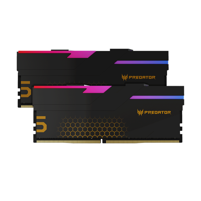 Kit de Memoria RAM Acer Predator Hermes | 32GB (2x16GB) | DDR5 | 6000 MT/s | CL28 | XMP / EXPO | RGB | Negro | BL.9BWWR.635