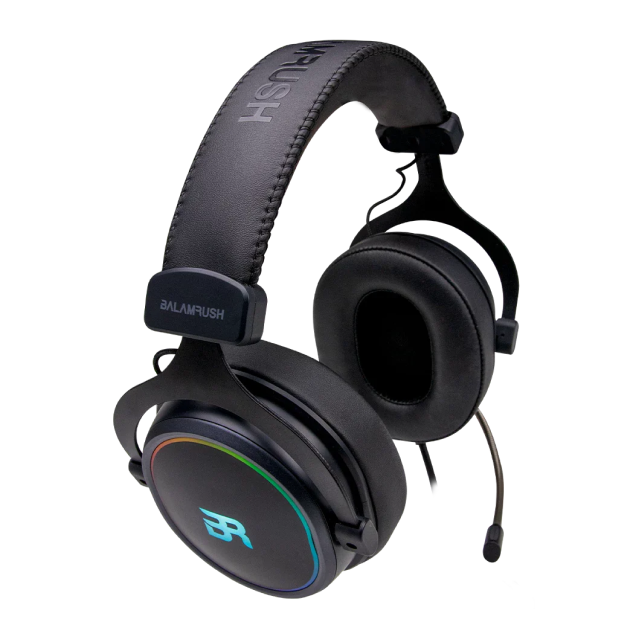 Diadema Alámbrica Balam Rush Orphix HS980 | Sonido Envolvente 7.1 | Audio de Alta Fidelidad (Hi-Fi) | Micrófono Flexible | USB-A | Windows / Linux / Mac | RGB | Negro | BR-922982