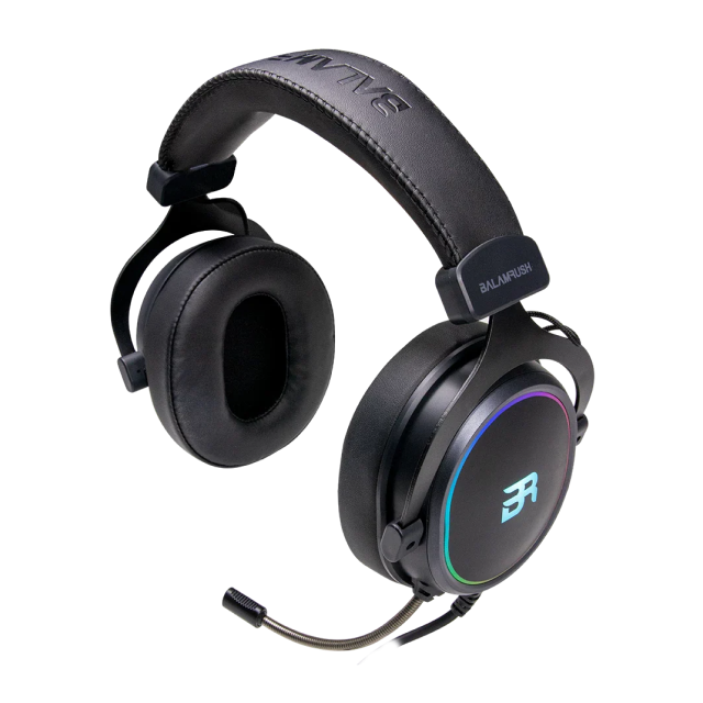 Diadema Alámbrica Balam Rush Orphix HS980 | Sonido Envolvente 7.1 | Audio de Alta Fidelidad (Hi-Fi) | Micrófono Flexible | USB-A | Windows / Linux / Mac | RGB | Negro | BR-922982