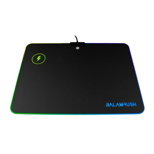 Mousepad Gamer Balam Rush Heidmall MP970W | Área de Carga Inalámbrica | 256 x 356 x 4 mm | RGB | Color Negro | BR-922999