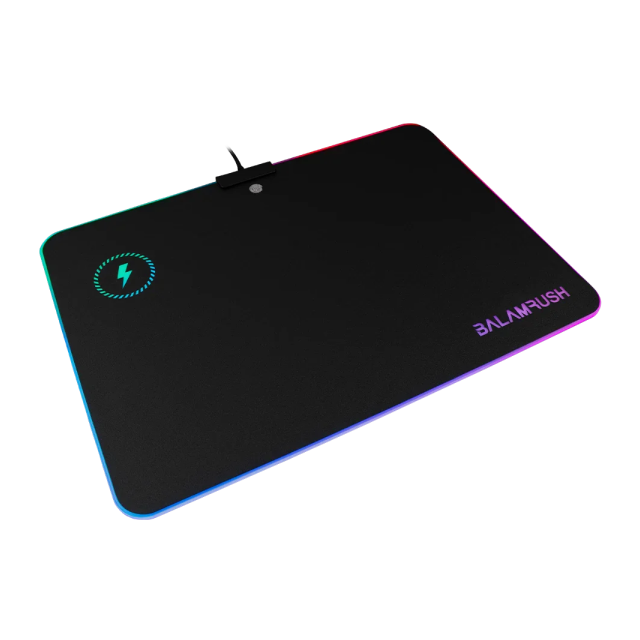 Mousepad Gamer Balam Rush Heidmall MP970W | Área de Carga Inalámbrica | 256 x 356 x 4 mm | RGB | Color Negro | BR-922999
