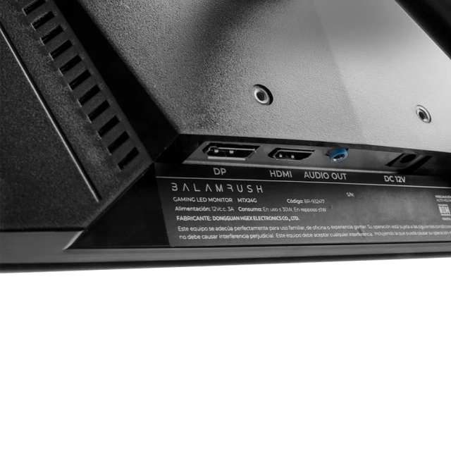 Monitor Gamer Plano Balam Rush Ultra Odyssey MTX24G | 23.8" | 1920 x 1080 (FHD) | VA | 180 Hz | 1 ms | FreeSync / G-Sync | HDMI 2.1 / DisplayPort 1.4 / USB-C / Jack 3.5mm | Negro | BR-932417