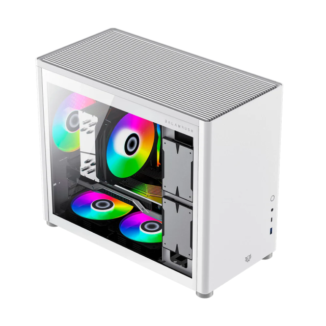Gabinete Balam Rush Eris Frost | Mini-ITX | Cristal Templado | Sin Fuente | Blanco | BR-935647