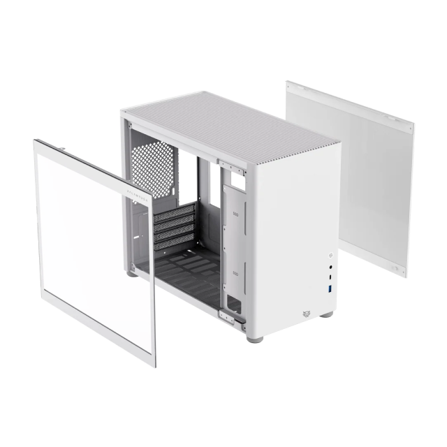 Gabinete Balam Rush Eris Frost | Mini-ITX | Cristal Templado | Sin Fuente | Blanco | BR-935647