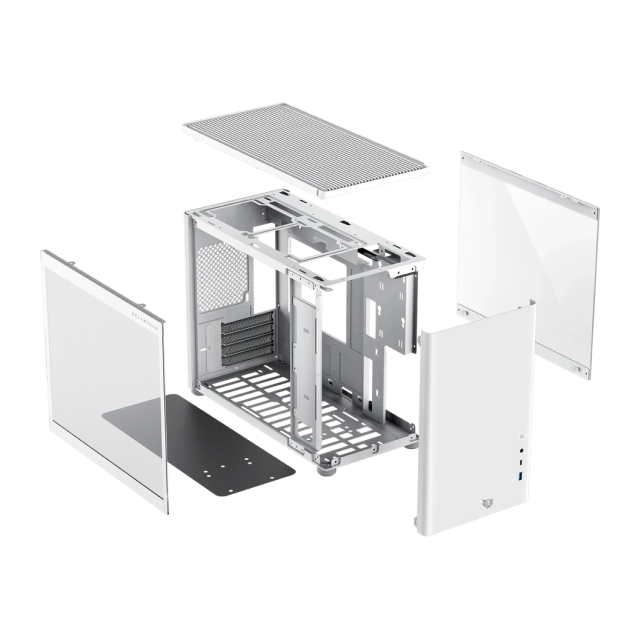 Gabinete Balam Rush Eris Frost | Mini-ITX | Cristal Templado | Sin Fuente | Blanco | BR-935647
