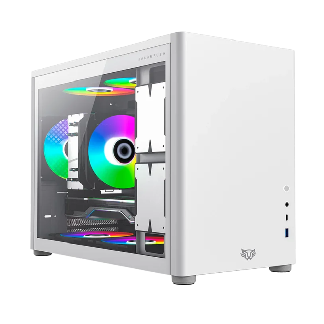 Gabinete Balam Rush Eris Frost | Mini-ITX | Cristal Templado | Sin Fuente | Blanco | BR-935647