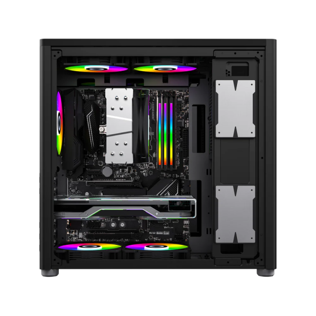 Gabinete Balam Rush Eris Jet GM985 | Media Torre | ATX / Micro-ATX / Mini-ITX | USB 3.0 | Cristal Templado | Negro | BR-935661