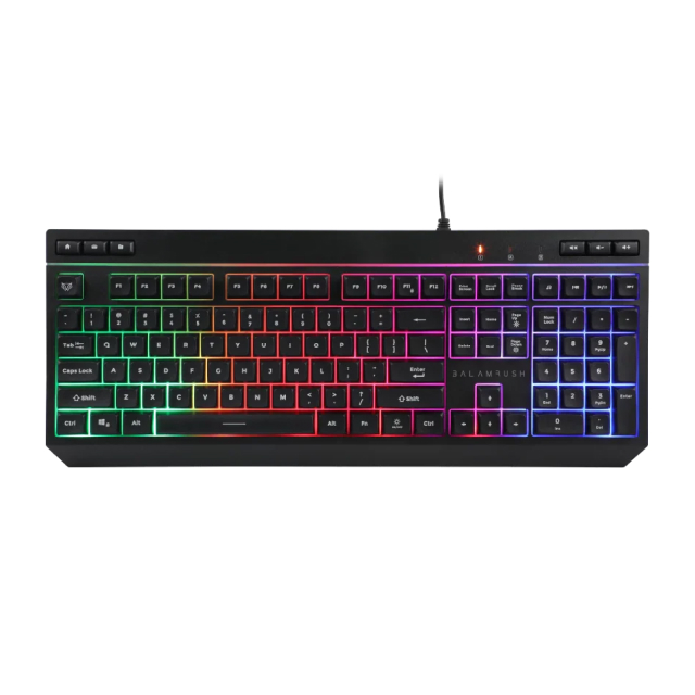 Kit de Teclado y Mouse Alámbrico Acteck Balam Rush Squad Master Plus KTM555 | Full Size | Botones Multimedia | Membrana | Sensor Óptico | Hasta 7200 DPI | Windows / Mac / iOS / Android | Español | RGB | Negro | BR-936286
