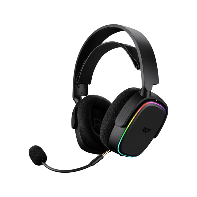Diadema Gamer Inalámbrica Balam Rush Aeon HS999 | Micrófono Desmontable | Hasta 26 Horas de Batería | 2.4 GHz / Bluetooth / 3.5 mm | PC / Mac / Xbox / PS4 / PS5 / Nintendo Switch / Android | RGB | Negro | BR-936934