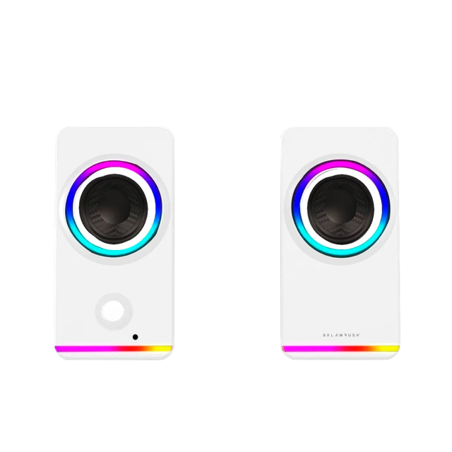 Bocinas Balamrush Glimm Style BG565 | USB | Stereo | RGB | Color Blanco | BR-937009