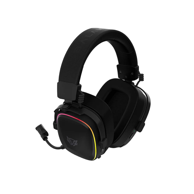 Diadema Gamer Inalámbrica Balam Rush Aeon Expert HS1100 | Micrófono Desmontable | Diseño Over Ear | Hasta 30 Horas de Batería | 2.4 GHz / Bluetooth 5.3 / 3.5 mm | PC / Móvil / Consolas | RGB | Negro | BR-938501