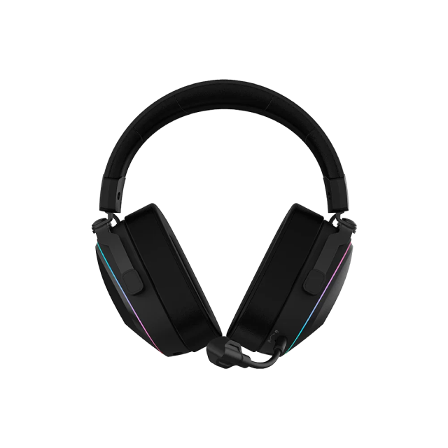 Diadema Gamer Inalámbrica Balam Rush Aeon Expert HS1100 | Micrófono Desmontable | Diseño Over Ear | Hasta 30 Horas de Batería | 2.4 GHz / Bluetooth 5.3 / 3.5 mm | PC / Móvil / Consolas | RGB | Negro | BR-938501