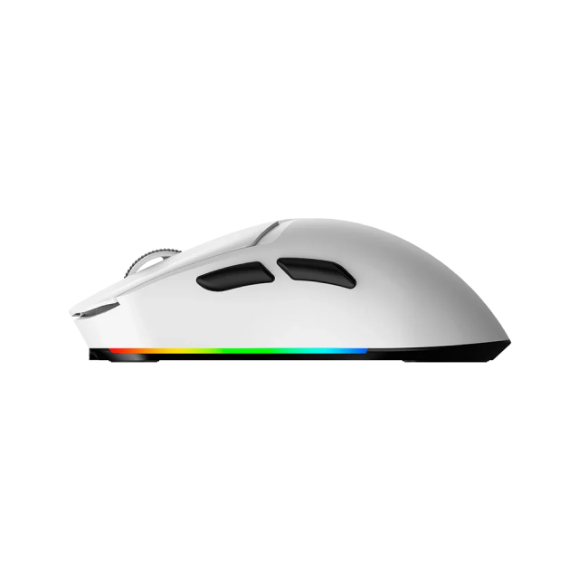 Mouse Gamer Inalámbrico Balam Rush Drift Pro MG7 | Hasta 50 Horas de Batería | Hasta 26,000 DPI | Sensor Óptico PAW3395 | 70 g | 5 Botones | 2.4GHz / Bluetooth 5.3 / USB-C | RGB | Blanco | BR-938532